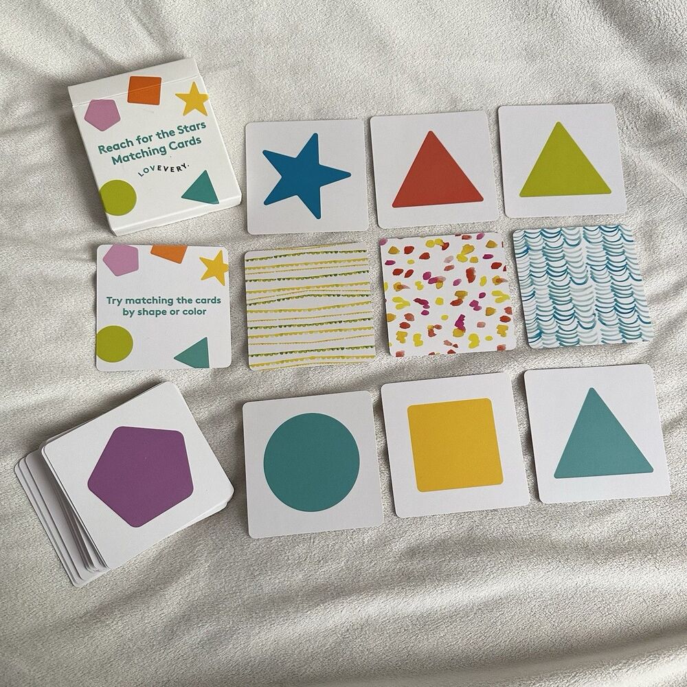 Lovevery Reach For The Stars Matching Cards Game Color Memory Skills